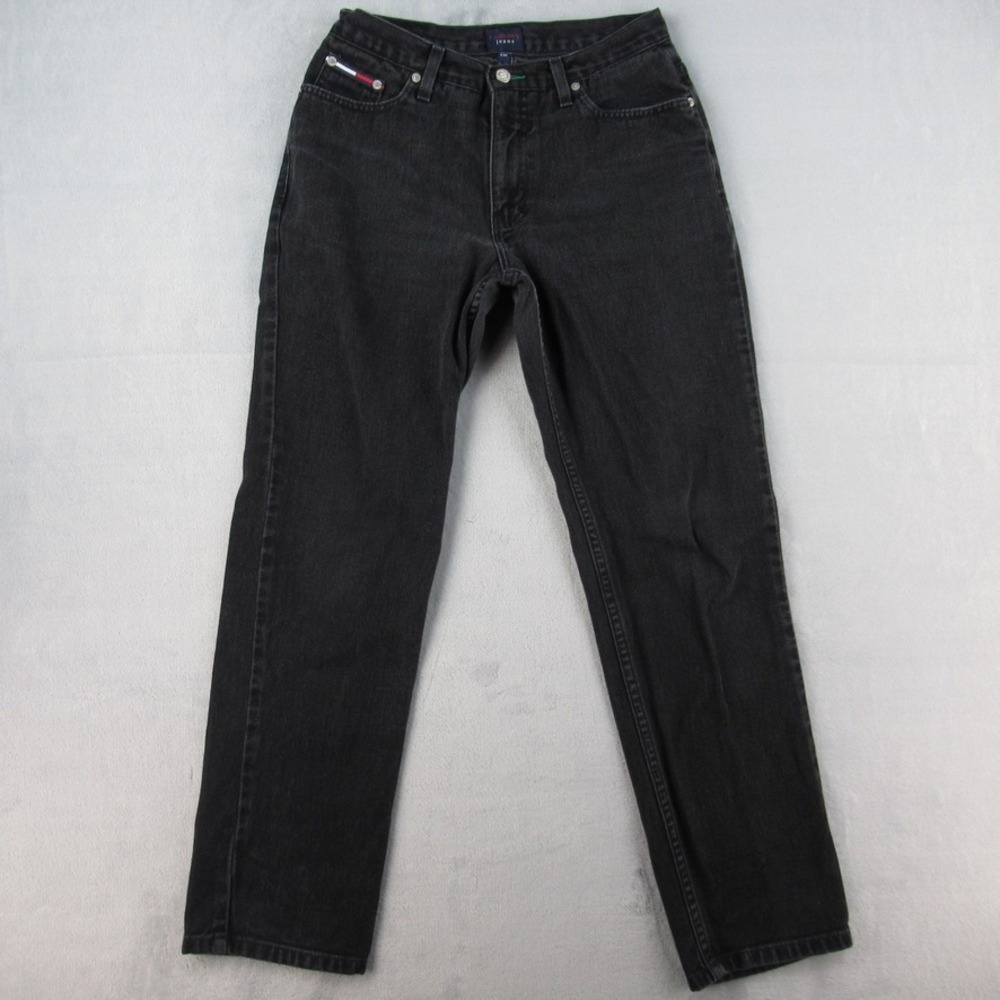 Tommy Hilfiger Vintage‎ 90s High Waist Straight Leg Black Jeans Size 9/30 T570